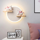 Axyaa Unicorn Ceramic Doll Display Wall Sconce LED Night Light