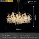 Axyaa Luxe Crystal Ceiling Chandelier for Living Room - Large LED Lighting