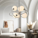Axyaa Chrome LED Pendant Lights - Minimalist Design for Home Living Room