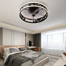 Axyaa Modern Ceiling Fan Light Remote Control Simple Living Dining Bedroom Chandeliers