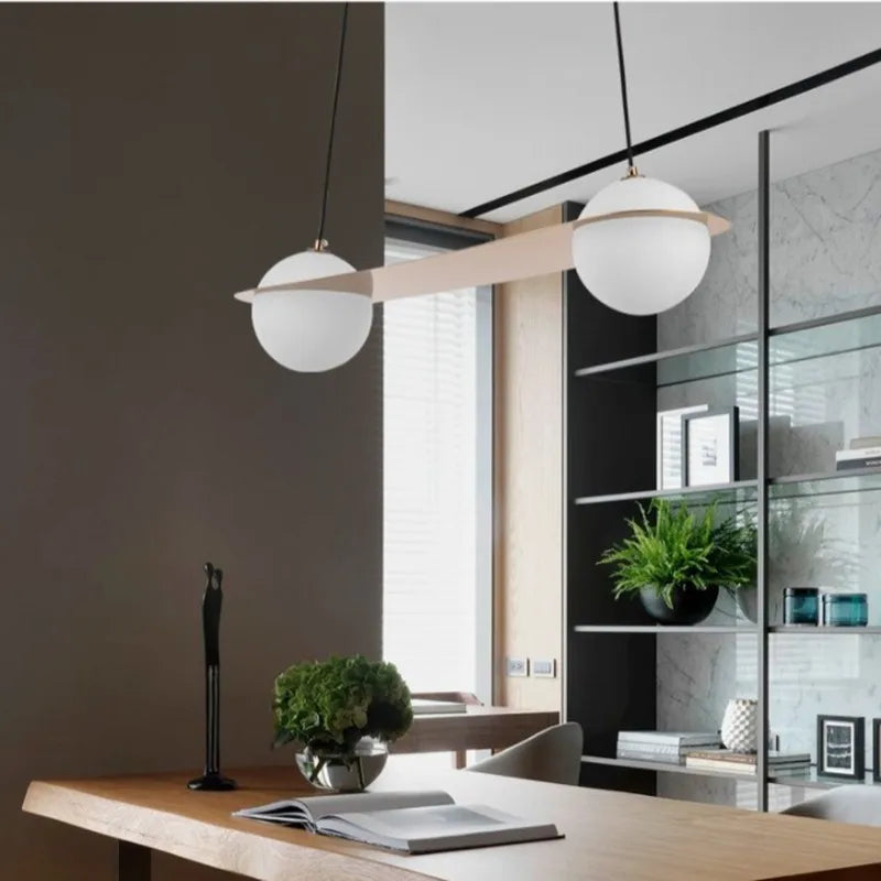 Axyaa Glass Ball Geometric Chandelier for Kitchen Table Decor