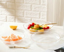 Axyaa Glass Fruit Plate: Irregular High Beauty Delicate Dim Sum Candy Snack Plate