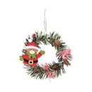 Axyaa Mini Christmas Wreath Ornament Set for Festive Decor