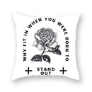 Axyaa Geometric Love Heart Print Square Pillowcase