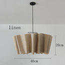 Axyaa Wabi-sabi Style Fabric Chandelier Cream Color Pendant Light