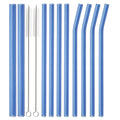 Axyaa High Borosilicate Glass Straw Set for Bubble Tea Smoothies Cocktails