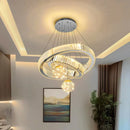 Axyaa Crystal Chandelier Pendant Light for Living and Dining Room