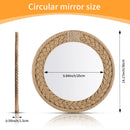 Axyaa Hand-Woven Nordic Decorative Hanging Mirror for Stylish Home Décor