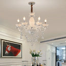 Axyaa Black Lotus Edge Crystal Chandelier: Elegant Home Room Decor Pendant Light