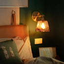 Axyaa Amber Glass LED Wall Lamp for Bedroom, Living Room, Bathroom - Minimalist Design