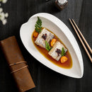 Axyaa White Ceramic Vegetable Fish Plates High-End Artistic Dinnerware