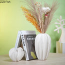 Axyaa Carambola Ceramic Vase: Stylish Floral Desk Decor with Aesthetic Starfruit Design