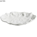 Axyaa Ceramic Salad Plate with Frosted Texture, Shallow Design - Artistic Tableware