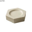 Axya Hexagonal Ceramic Dinner Plate: Molecular Cuisine Speciality Tableware