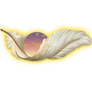 Axyaa Feather LED Wall Clock - Luxury Art Decor for Living Room - Silent, Large & Stylish