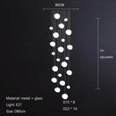 Axyaa Pebble Chandelier: Stylish Lighting for Living Room, Bedroom, Restaurant, Bar, Staircase