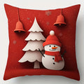 Axyaa Christmas 3D Pattern Pillow Cover for Sofa, Bedroom, Car