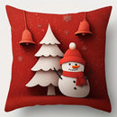 Axyaa Christmas 3D Pattern Pillow Cover for Sofa, Bedroom, Car