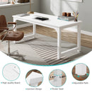Axyaa Executive Computer Desk: 63" Large Office Workstation & Writing Table