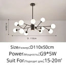 Axyaa Gold Black LED Branch Chandelier for Living Room & Bedroom
