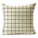 Axyaa Geometric Lines Monochrome Pattern Pillowcase for Stylish Décor