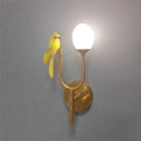 Axyaa Nordic Modern Bird Egg Wall Lights with Milk White Lampshade, Iron Art Luxury Bed Lighting
