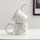 Axyaa Ink Splash Ceramic Mug 11oz - Black White Nordic Design