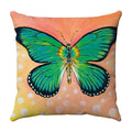 Axyaa Butterfly Print Cushion Cover 45x45cm - Farmhouse Stylish Home Decor Pillow Cover