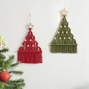 Nordic Christmas Tree Macrame Tapestry Boho Tassel Wall Hanging for Axyaa Home Decor