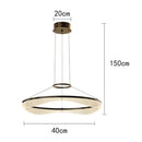 Axyaa Modern Ring LED Pendant Chandeliers for Living Room and Dining Room