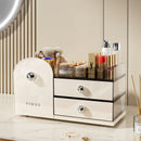 Axyaa 2 in 1 Cosmetic & Jewelry Organizer Drawer Layers Makeup Storage Box