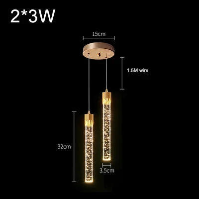 Luxury Crystal Pendant Chandelier by Axyaa for Home Decor and Living Room Lighting