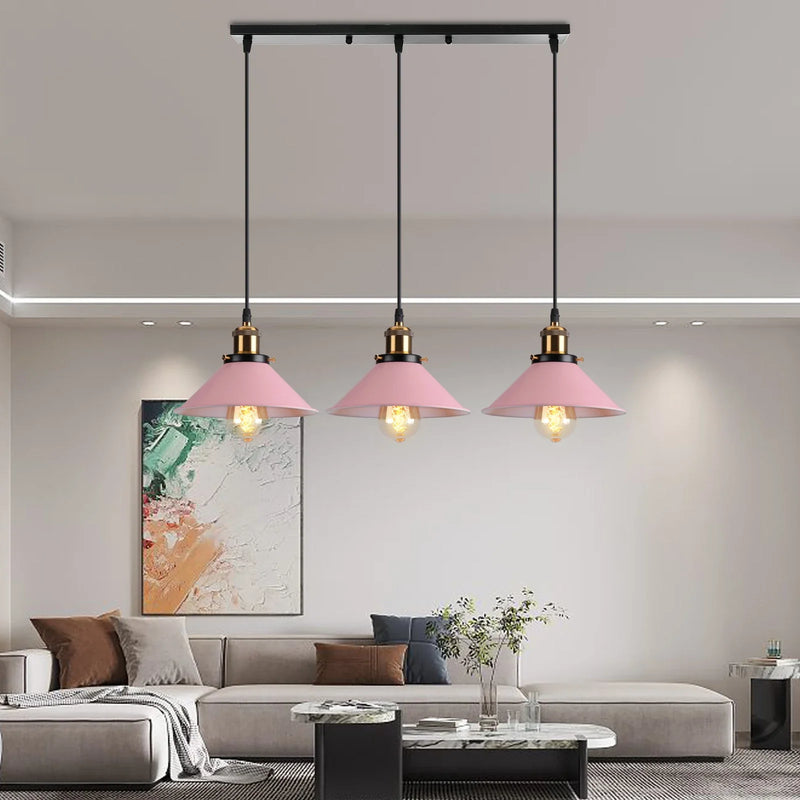 Axyaa Nordic Pendant Light - Retro Chandelier E27 Industrial Hanging Lamp