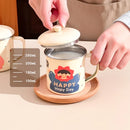 Axyaa Kids Cartoon Stainless Steel Lid Mug - Durable & Anti-Drop Drinkware