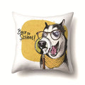 Axyaa Funny Dogs Polyester Cushion Cover for Living Room Sofa 45x45cm