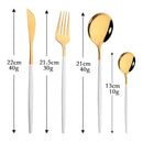 Axyaa Black Gold Stainless Steel Dinnerware Set - Elegant Tableware Collection