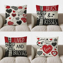 Axyaa Colorful Heart Patterns Throw Pillow Cover for Sofa, Bedroom, Car
