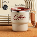 Axyaa Double Wall Stainless Steel Coffee Cup with Handle - Leak-proof Insulated Mug
