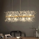 Axyaa Art Crystal Beads Chandelier: Luxury LED Pendant Lighting Fixture.