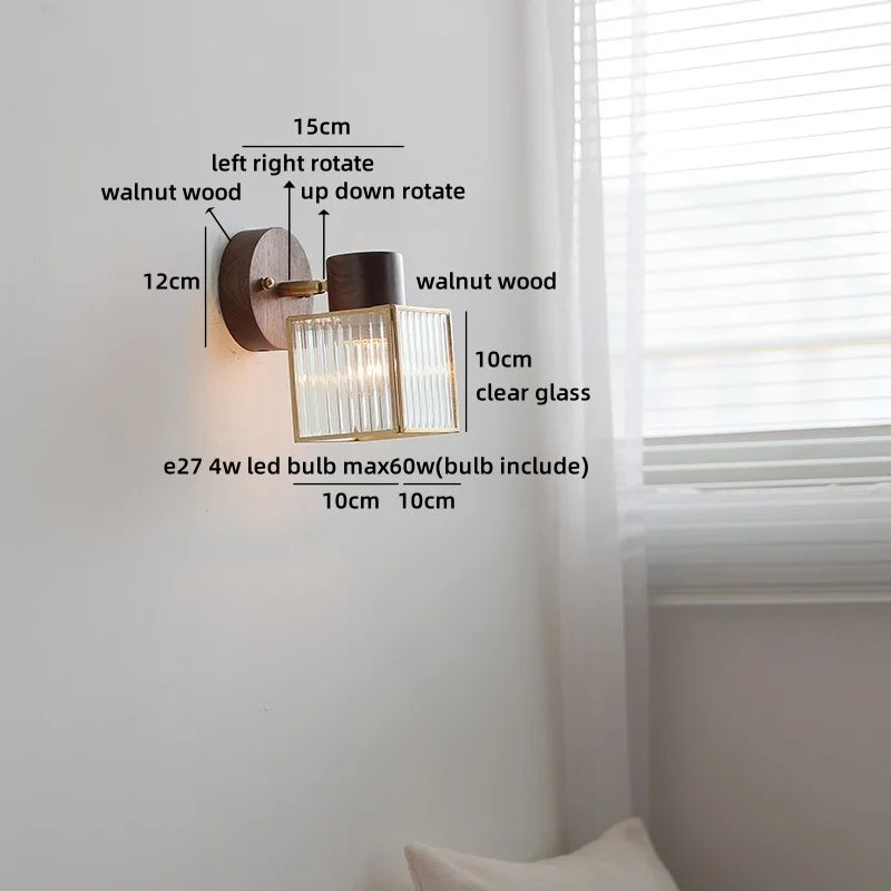 Axyaa White Glass LED Wall Light Pumpkin Stairs Modern Nordic Decor Bedside Lamp