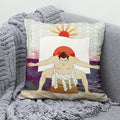 Axyaa Lucky Cat Japanese Style Sofa Bed Pillow Cover: Mount Fuji Japanese Art