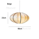 Axyaa Japanese Lantern Pendant Light: Traditional Fabric Hang Lamp for Bedroom, Living Room, Restaurant