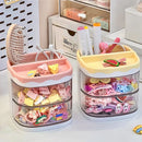 Axyaa Kids Hair Accessories Storage Box: Cute Transparent Organizer for Dressing Table