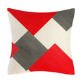 Axyaa Black Red Geometric Abstract Cushion Cover for Stylish Home Decor