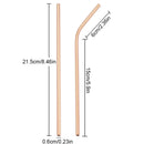 Stainless Steel Reusable Straws Set with Cleaner Brush - Axyaa Brand