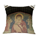Axyaa Christ Pantocrator Icon Cushion Cover - Catholic Orthodox Decor for Sofa