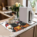 Axyaa Halloween Pumpkin Kitchen Drying Mat