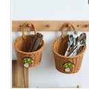 Axyaa Handwoven Rattan Wicker Basket Set for Home Storage and Serving
