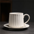 Axyaa Retro Coarse Pottery Coffee Cup and Saucer Set
