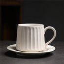 Axyaa Retro Coarse Pottery Coffee Cup and Saucer Set